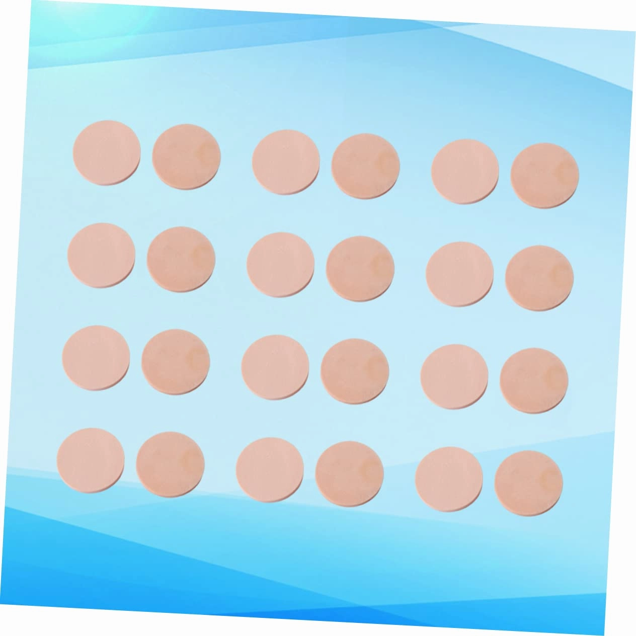 Mikinona 3sets Facial Makeup Removal Pads Latex Cotton Sponge Round Powder Puff Makeup Accessories Easy to Carry 24pcs*3