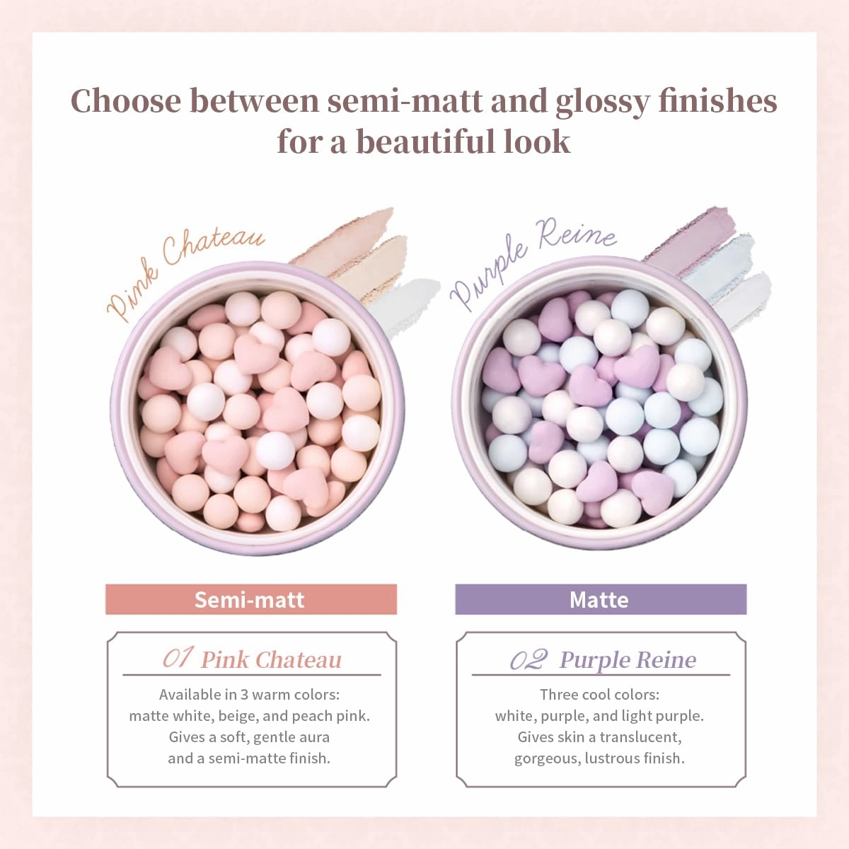 Milfee Antoinette Perle Face Powder [Glossy Skin/Prevents Glitter/Sebum Glitter/Blue Base (02 Purple Reine, Normal)