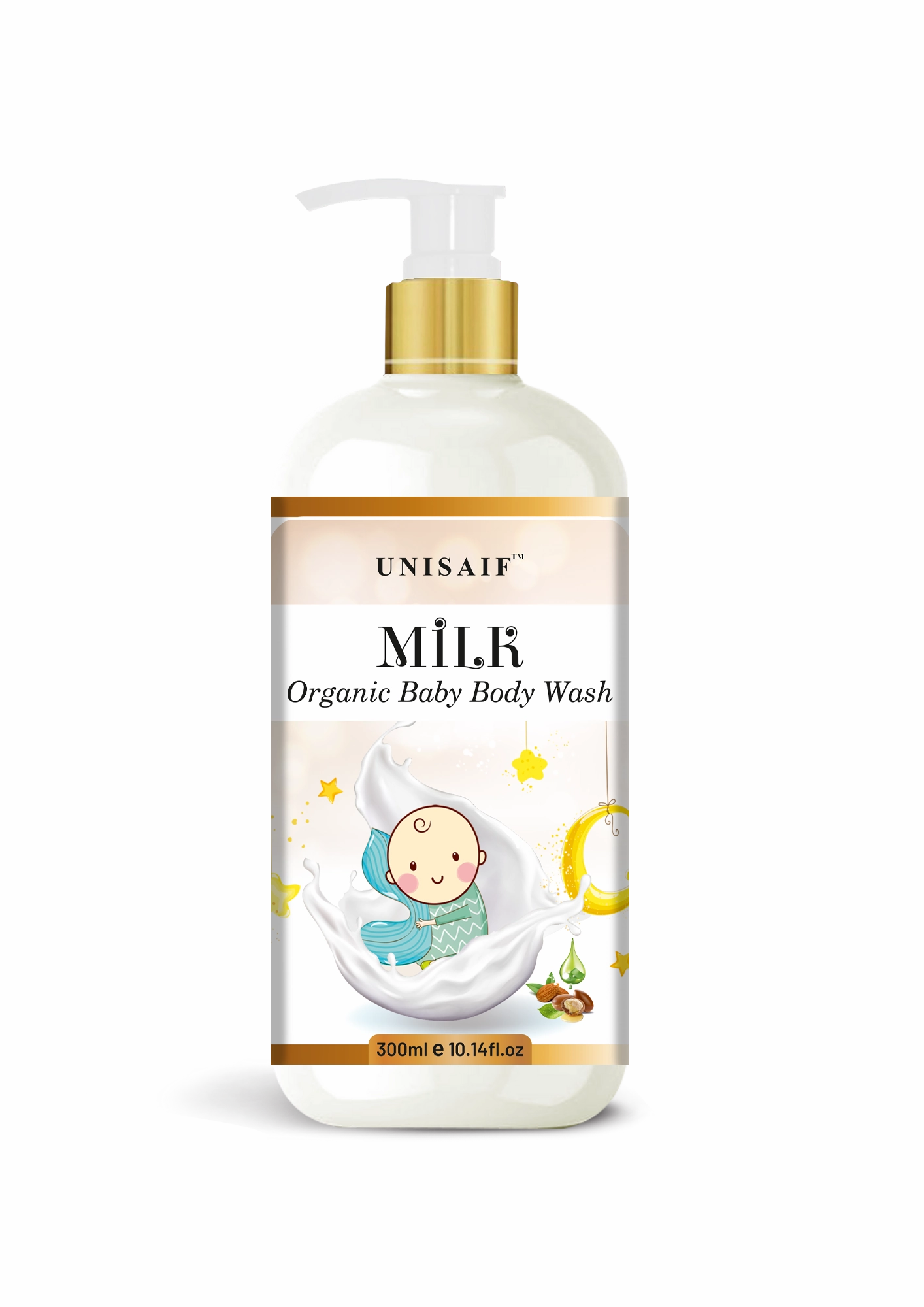 Milk Baby Organic Bodywash (300ml) | Gentle| Nourishing| Sulphate & Paraben Free| Skin Friendly| Optimum PH