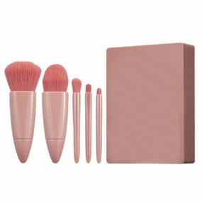 Mini 5-piece Box Portable Makeup Brush Eyeshadow Brush Loose Brush Super Soft Hair Makeup Brush(As shown,D)