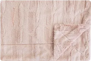 Minky Couture Premium Solid Color Blanket - Soft, Warm, Cozy, Comfortable, (Grande, Sorbet Blush)