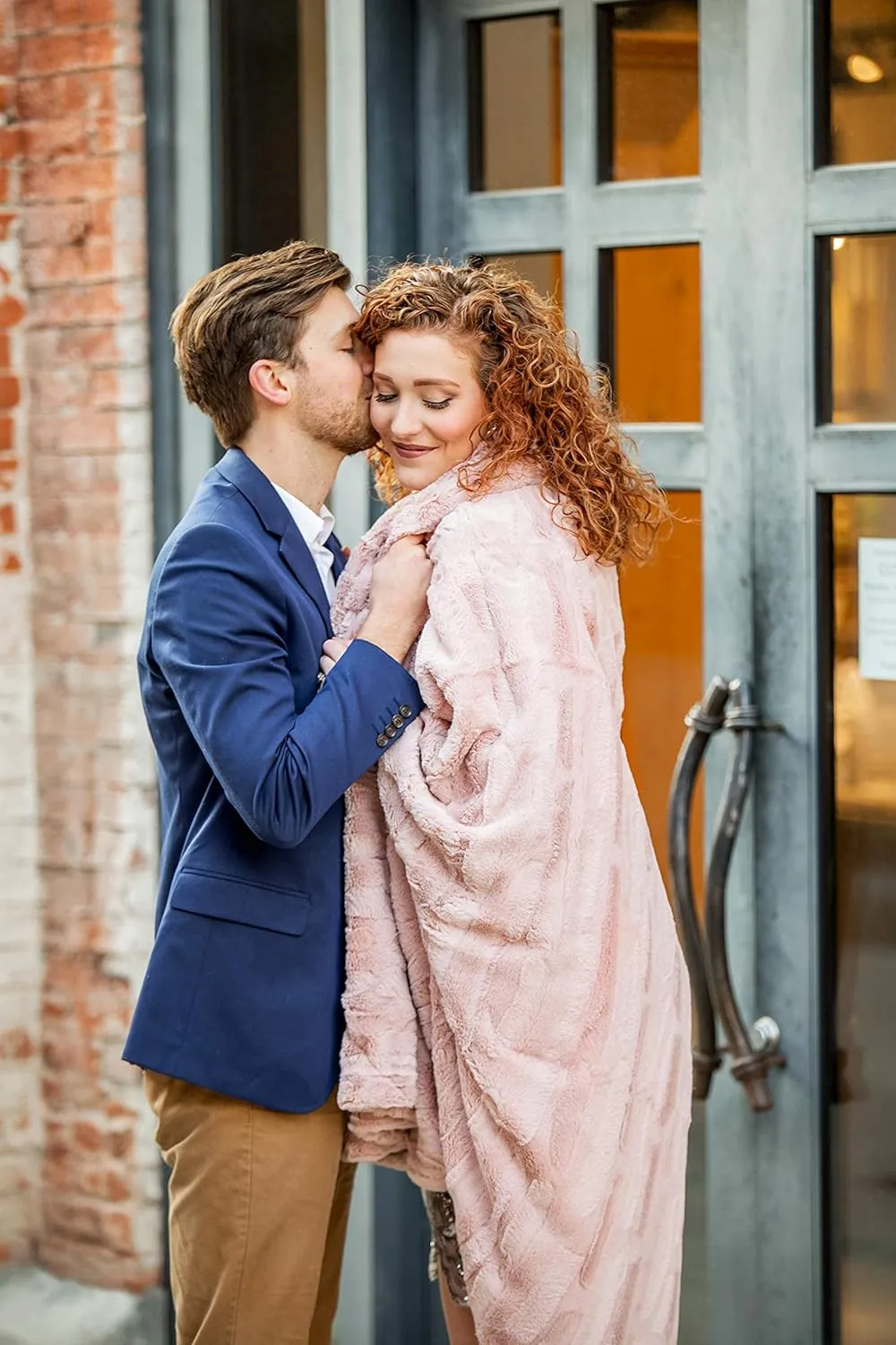 Minky Couture Premium Solid Color Blanket - Soft, Warm, Cozy, Comfortable, (Grande, Sorbet Blush)