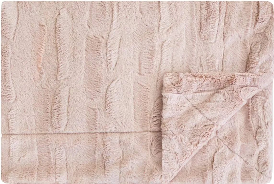Minky Couture Premium Solid Color Blanket - Soft, Warm, Cozy, Comfortable, (Grande, Sorbet Blush)