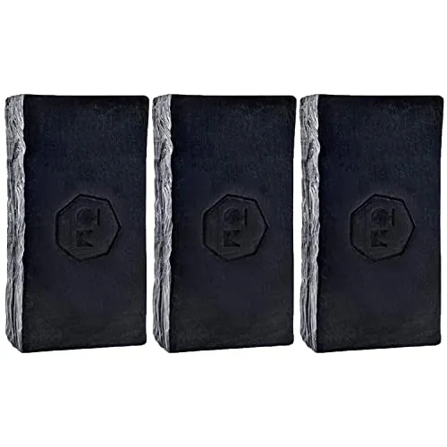 Modern ŌM Shungite Detox Bar Soap with Palo Santo | Vegan, Non-GMO Soap for All Skin Types Face and Body | Made In U.S.A (3 Pack)