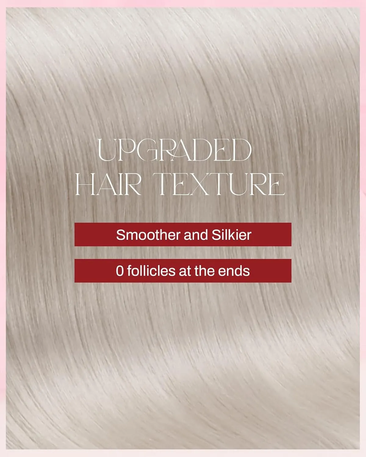 Moresoo Tape in Hair Extensions Human Hair Hair Extensions White Blonde Hair Extensions Real Human Hair Glue in Blonde Silky Straight Hair 18 Inch #60A 20Pcs 50G