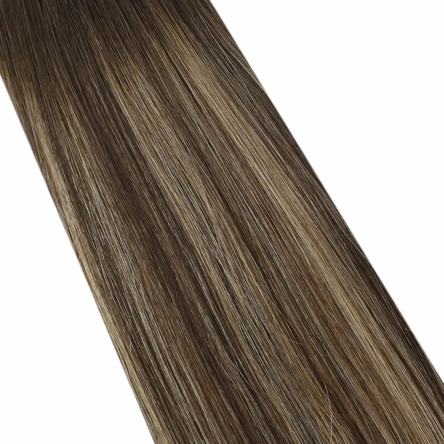 Moresoo Ombre Tape in Hair Extensions Human Hair Balayage Brown to Caramel Blonde with Brown Tape in Real Hair Ombre Human Hair Extensions Glue in Remy Hair 20 Inch #4/27/4 20pcs 50g