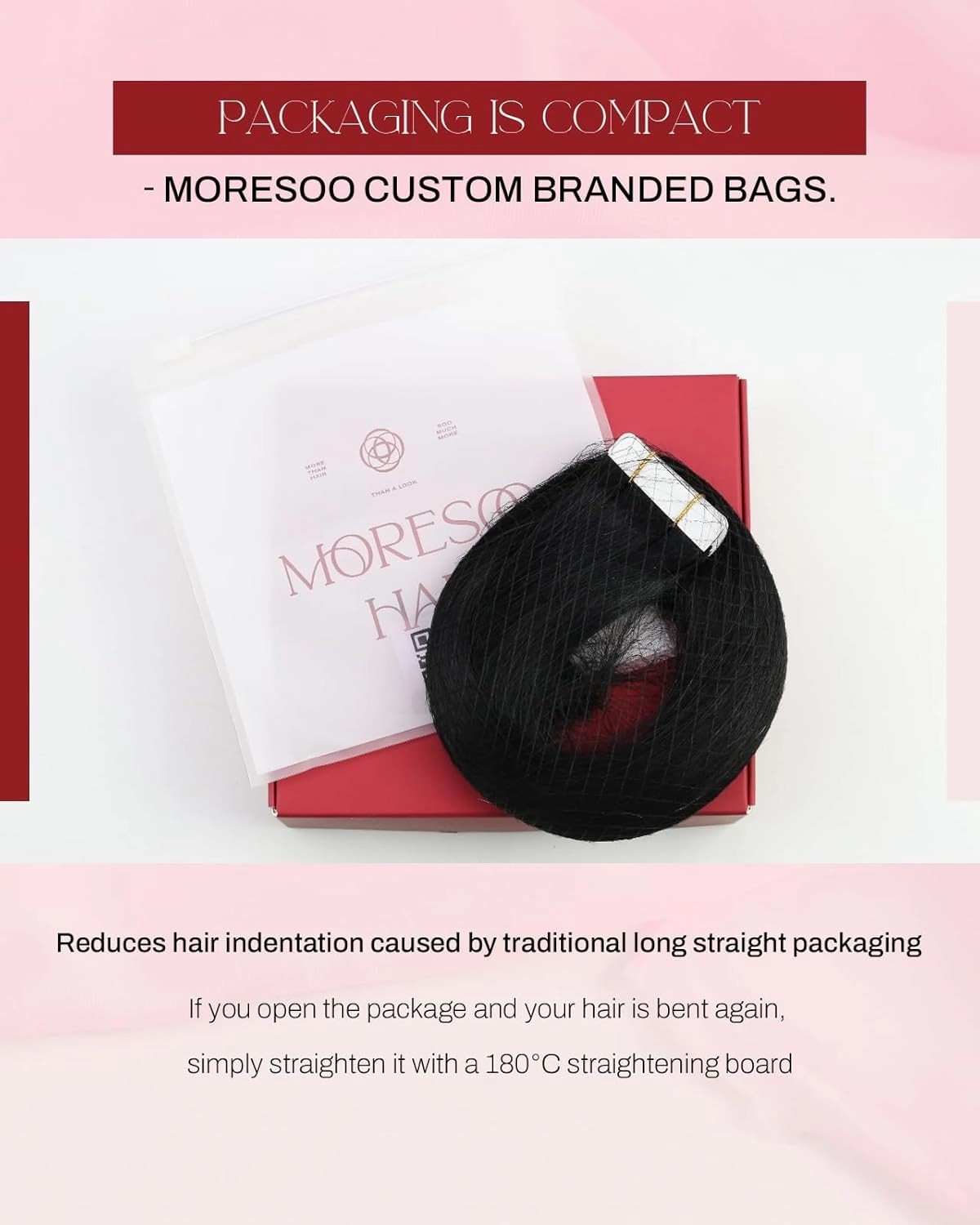 Moresoo Tape in Hair Extensions Human Hair 20 Inch Silky Long Straight Fashion Balayage Color #1B/4/14 Black to Dark Brown with Golden Blonde 20Pcs 50G