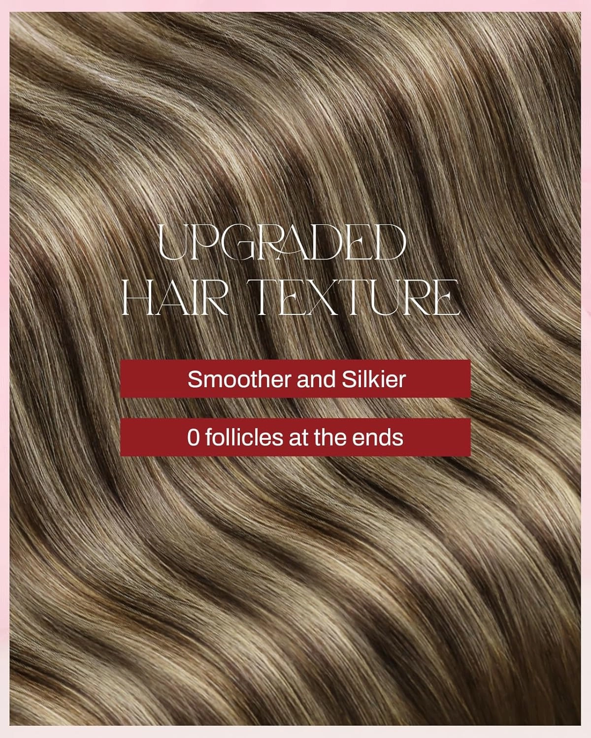 Moresoo Tape in Hair Extensions Human Hair Ombre Tape in Extensions Human Hair Balayage Brown to Caramel Blonde with Brown Hair Extensions Glue in Real Human Hair Extensions 18 Inch #4/27/4 20pcs 50g