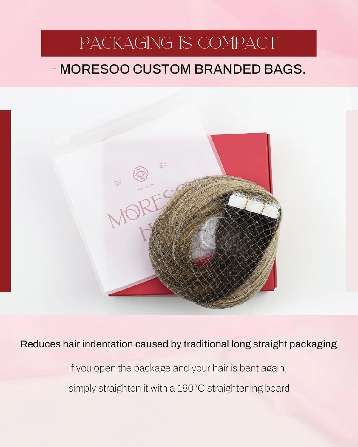 Moresoo Tape in Hair Extensions Human Hair Tape in Extensions Honey Blonde Highlighted Medium Blonde Hair Extensions Glue in Human Hair Invisible Glue in Real Hair 18 Inch #P16/22 20pcs 50g