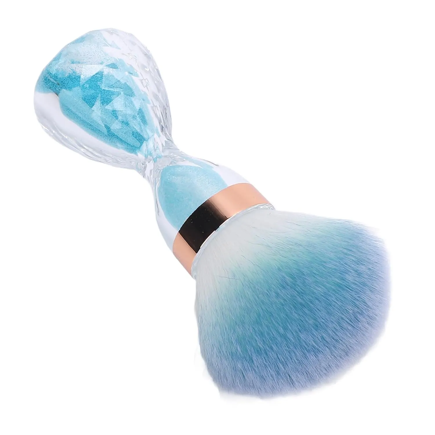 Nail Art Dust Brush Soft Cleaner with Handle for Manicure Makeup Salon (Blue)