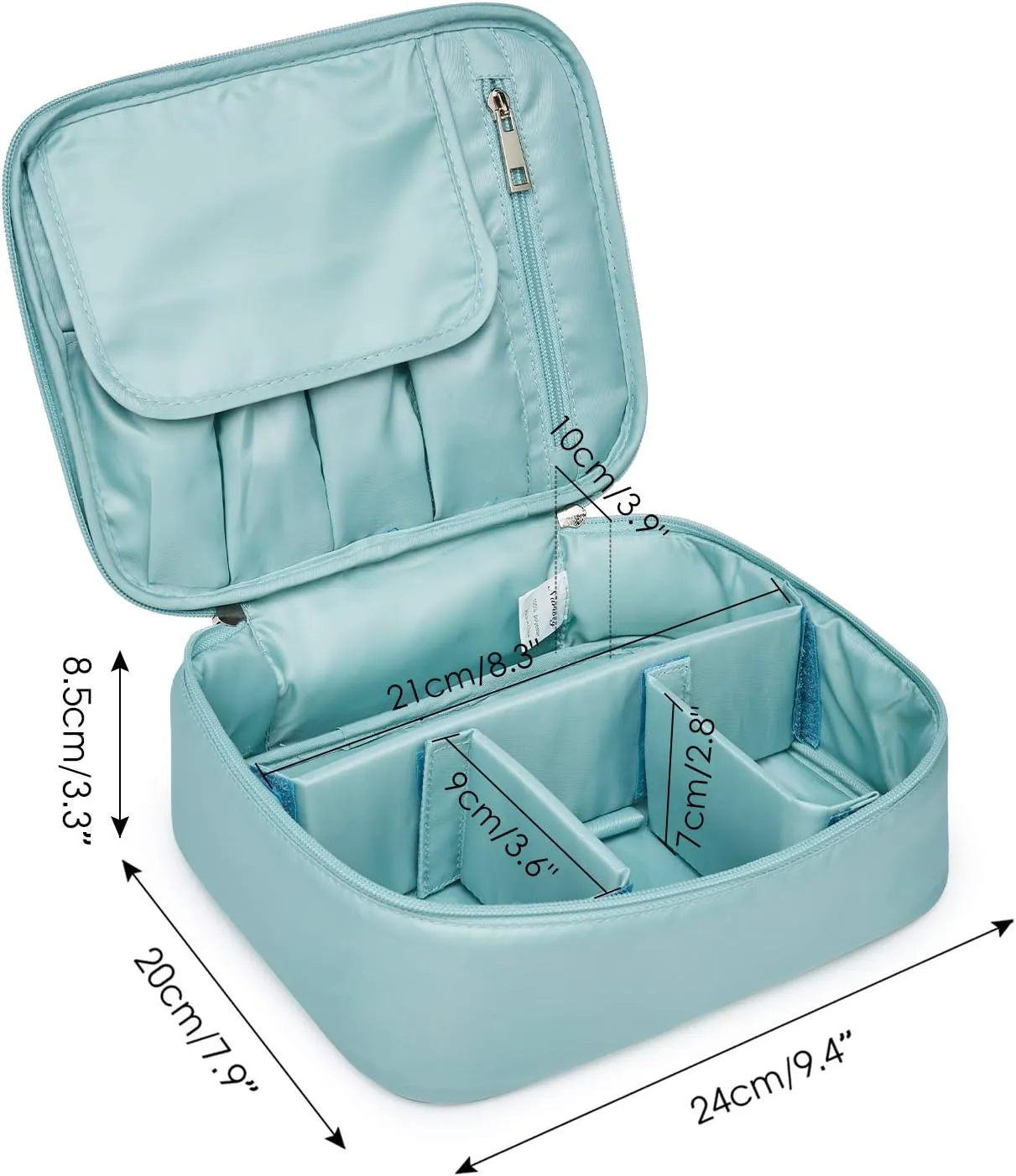 Narwey Travel Makeup Bag Large Cosmetic Bag Makeup Case Organizer for Women