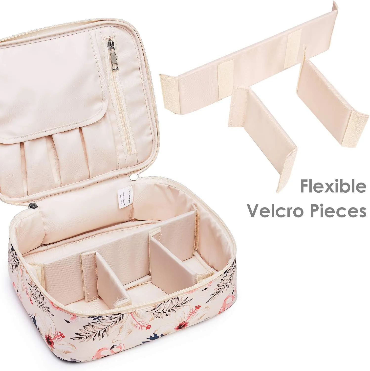 Narwey Travel Makeup Bag Large Cosmetic Bag Makeup Case Organizer for Women