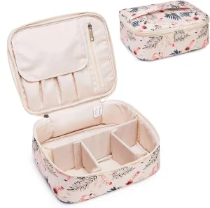 Narwey Travel Makeup Bag Large Cosmetic Bag Makeup Case Organizer for Women