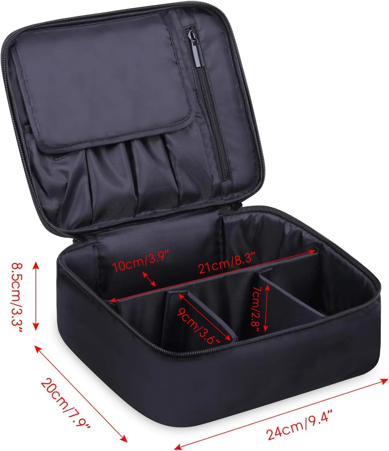 Narwey Travel Makeup Bag Large Cosmetic Bag Makeup Case Organizer for Women