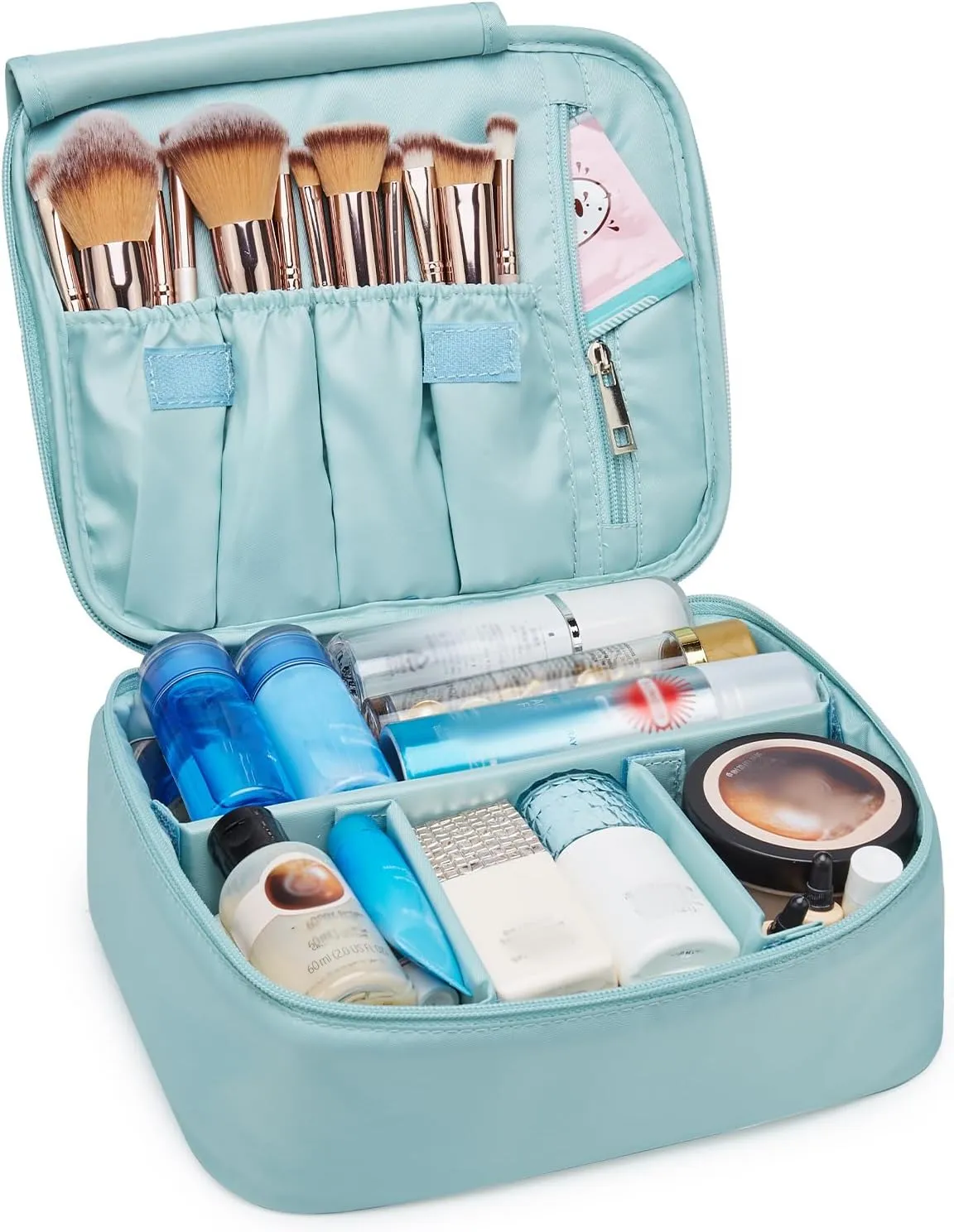 Narwey Travel Makeup Bag Large Cosmetic Bag Makeup Case Organizer for Women
