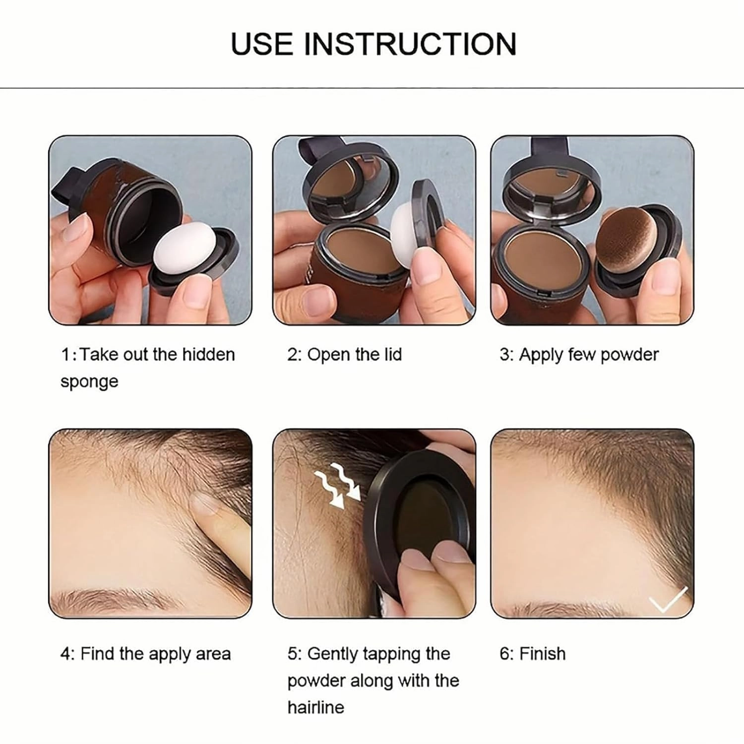 Nivaro Polvo Capilar, Nivaro Hair Cover up Powder, Grey Hair Coverage Touch Up, Root Touch up Hair Color for Gray Coverage, Bald Spot Concealing Hair Powder for Women & Men (Ash Brown*2,))