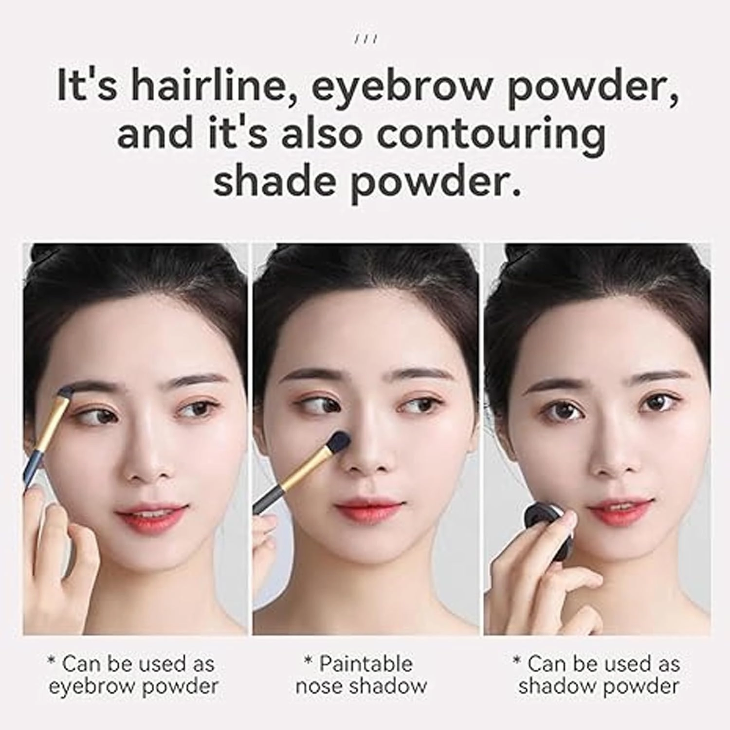 Nivaro Polvo Capilar, Nivaro Hair Cover up Powder, Grey Hair Coverage Touch Up, Root Touch up Hair Color for Gray Coverage, Bald Spot Concealing Hair Powder for Women & Men (Ash Brown*2,))