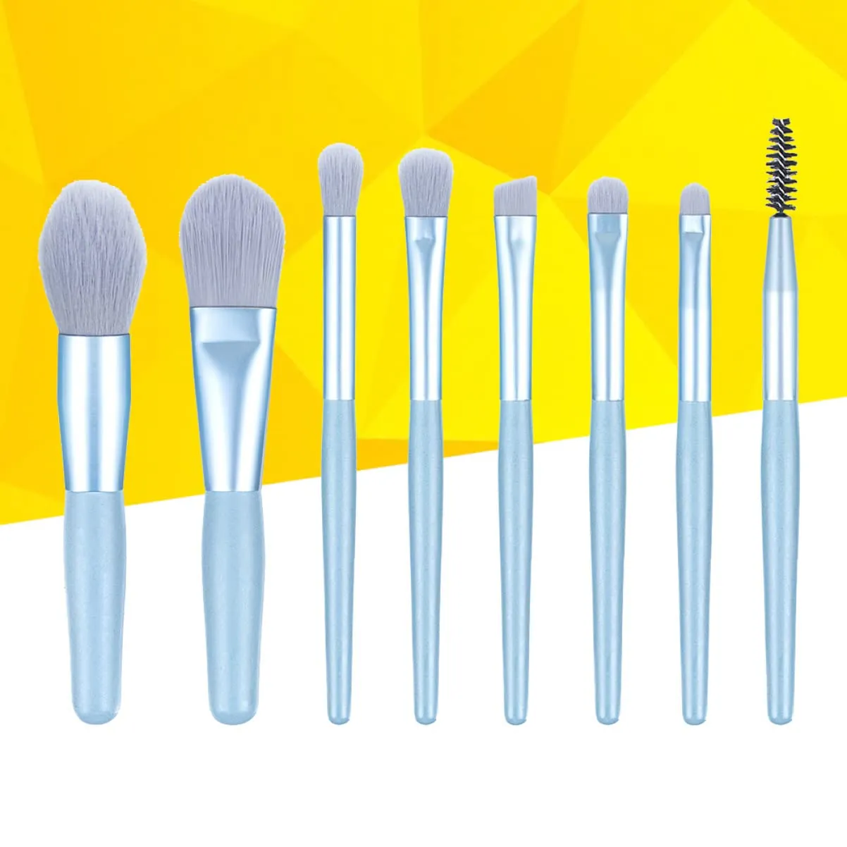 NOLITOY 16pcs Makeup Brush Set Matte Wooden Handle Soft Bristles for Even Powder Application for Professional and Daily Use Light Blue Cosmetics Brush Kit