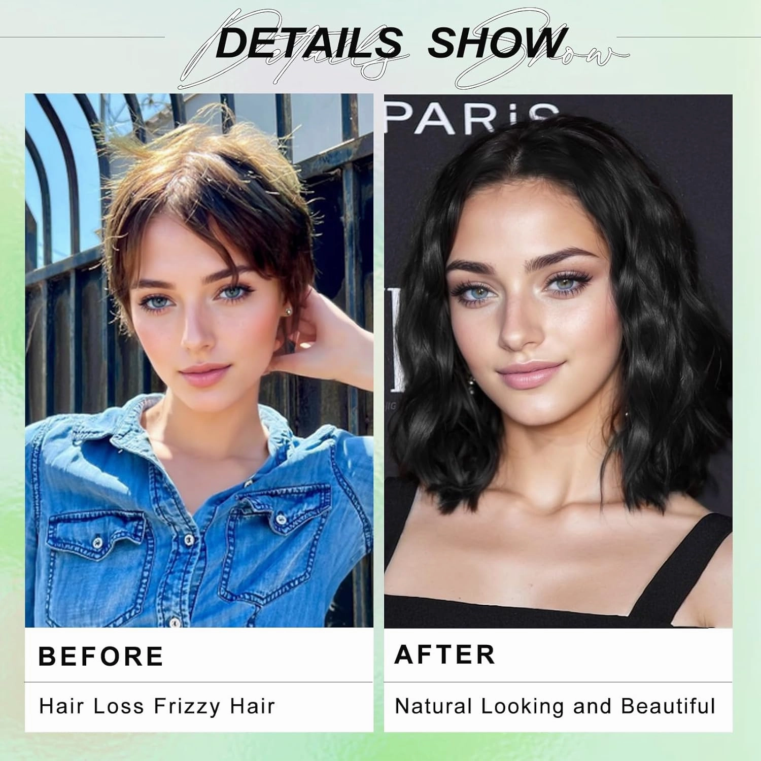 NOSTALGIA Black Wavy Wigs For Black Women Short Wavy Brown Bob Wig Synthetic Middle Part Curly Wavy Bob Natural Looking Wigs for Daily Party Use