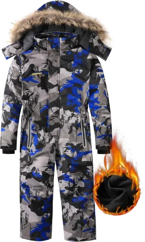 OHSNMAKSL Kid's Snowsuits Boys Ski Suits Jackets Girls Waterproof Coats Jumpsuits Winter Snowboarding Outdoor
