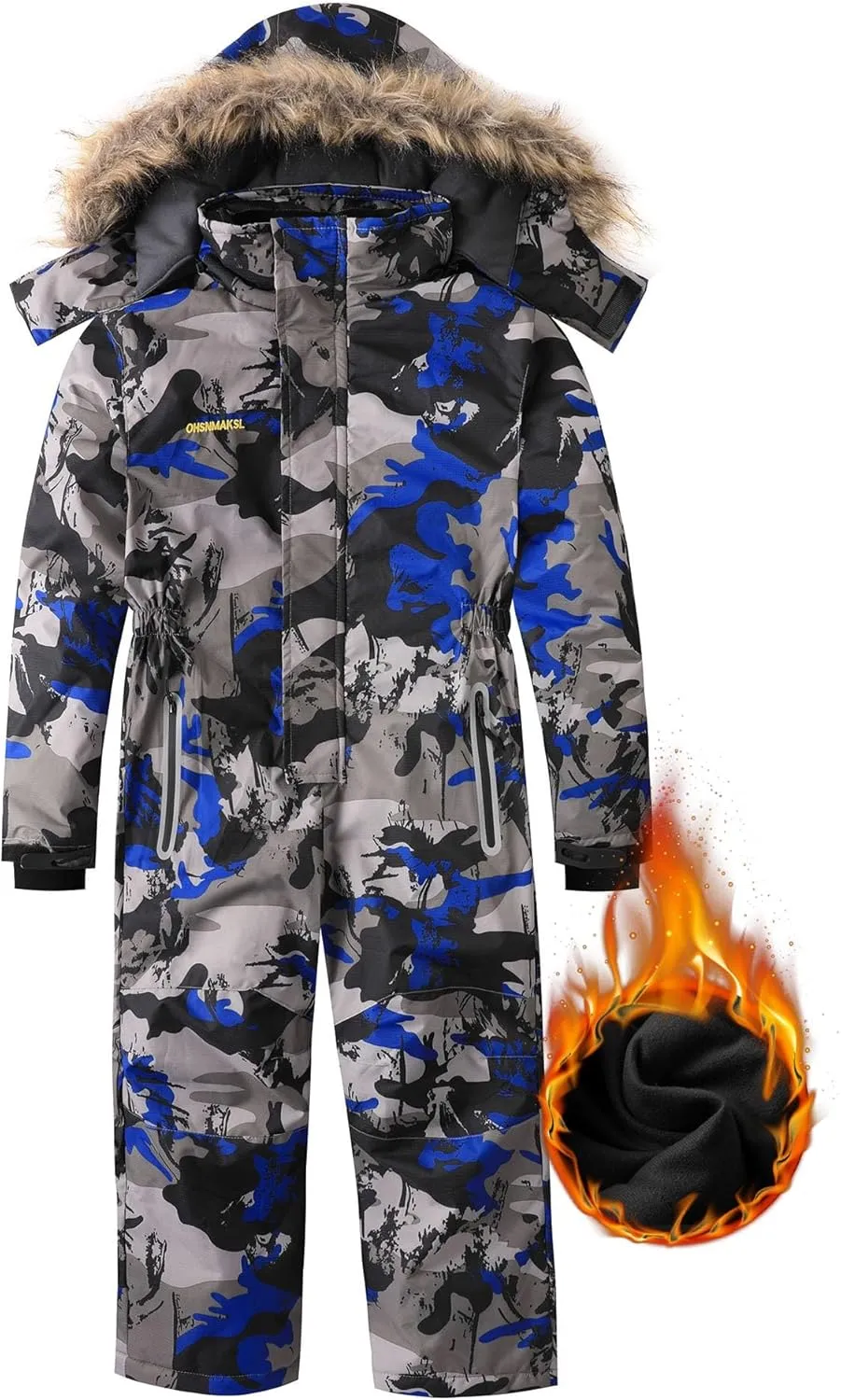 OHSNMAKSL Kid's Snowsuits Boys Ski Suits Jackets Girls Waterproof Coats Jumpsuits Winter Snowboarding Outdoor