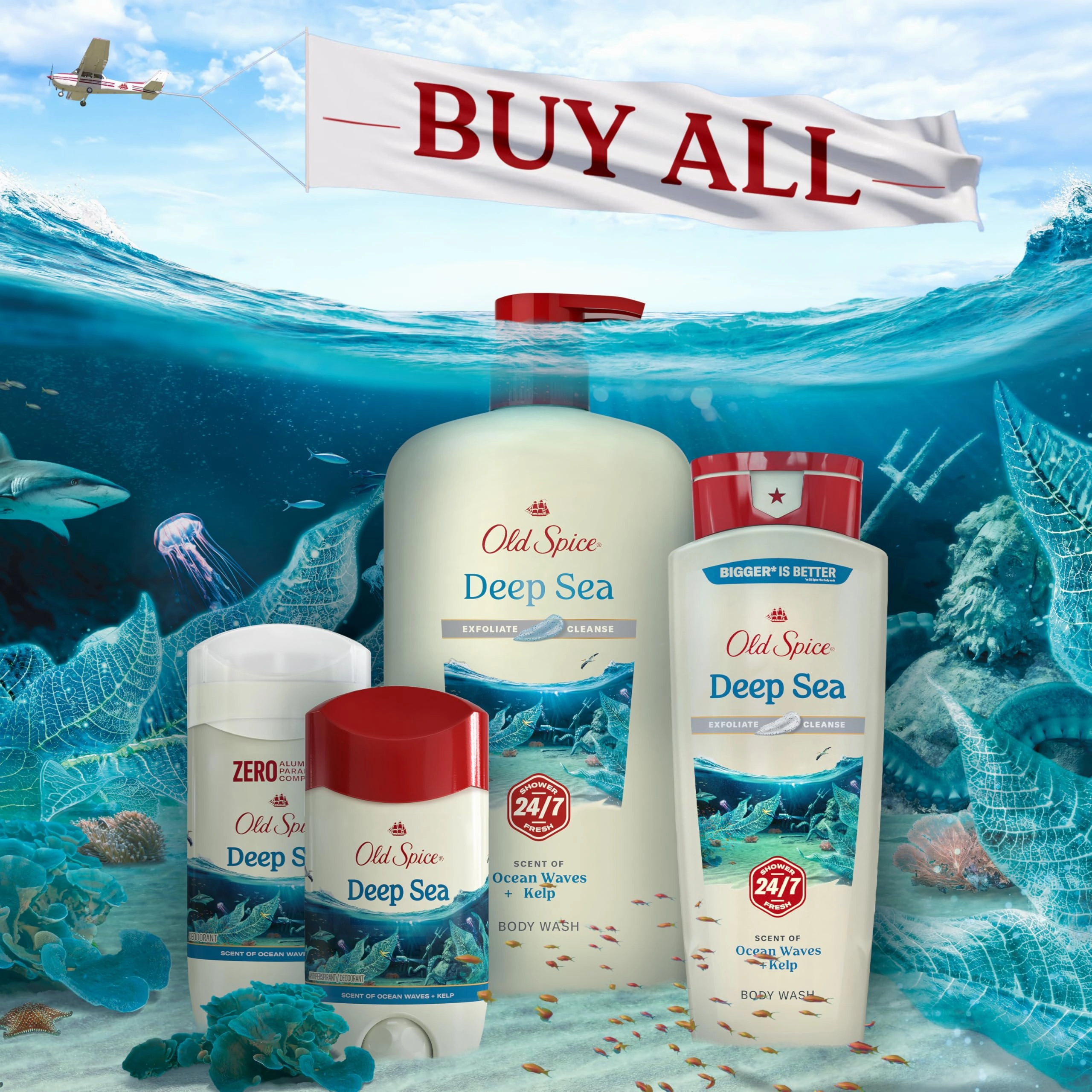 Old Spice Super Hydration GentleMan’s Body Wash, 24/7 Renewing Moisture, Gentle on Skin, Deep Sea Scent, 20 fl oz