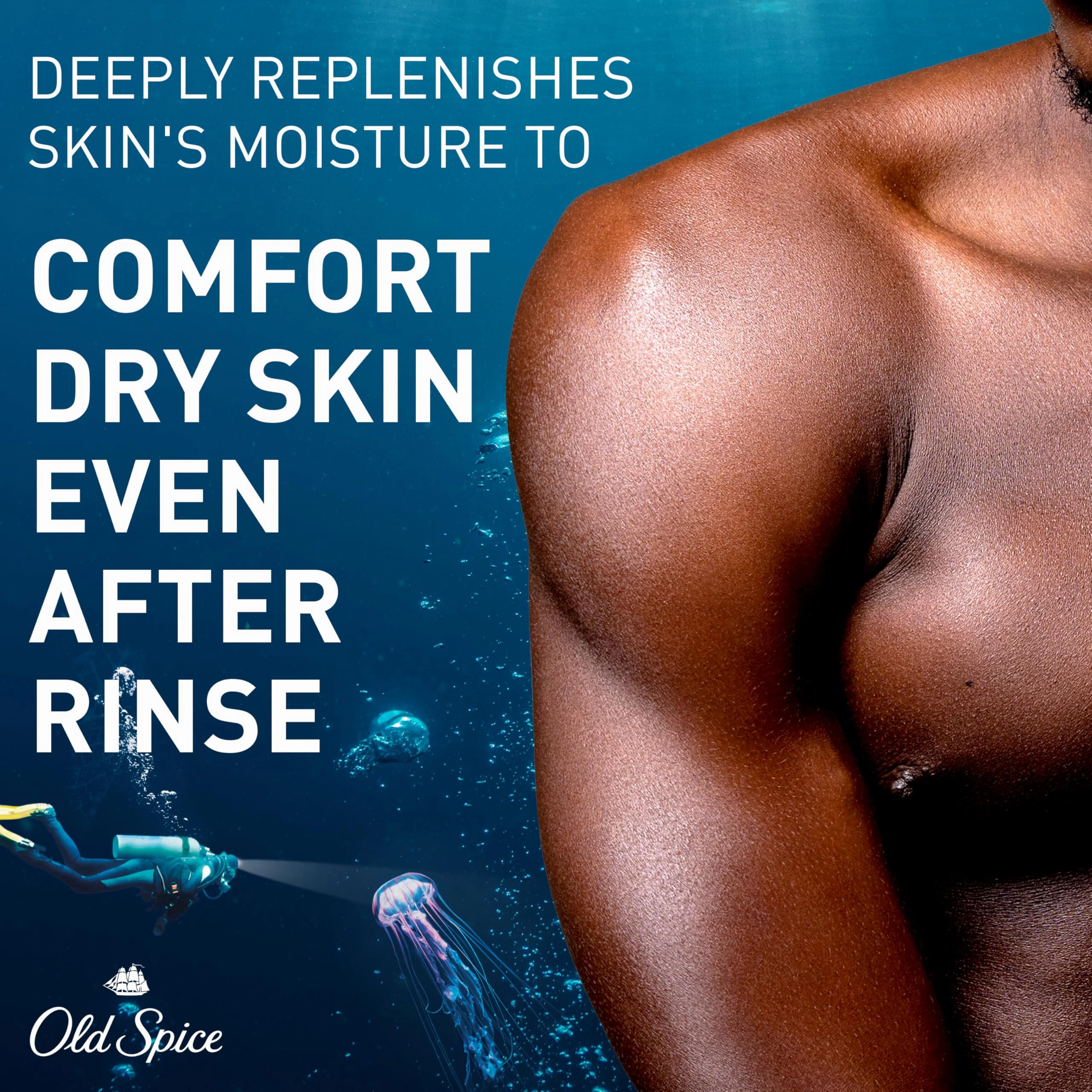 Old Spice Super Hydration GentleMan’s Body Wash, 24/7 Renewing Moisture, Gentle on Skin, Deep Sea Scent, 20 fl oz