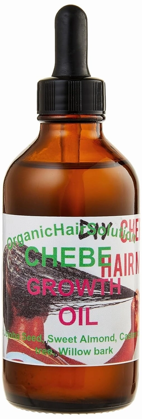 Organic Hair Solution- African Chebe Hair Growth Oil-Serum-For Stronger, Thicker Longer Hair-for Split Ends and Dry Scalp with Castor Oil- Tea Tree-for All Hair Types (4 oz)