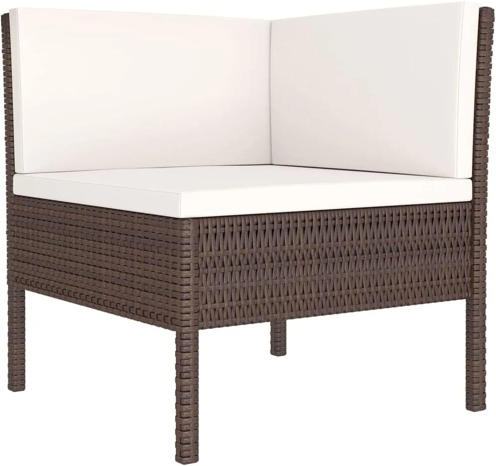 Outdoor Patio Furniture,12 Piece Patio Lounge Set with Cushions Poly Rattan BrownDesigned for Camping, Resting, Outdoors.