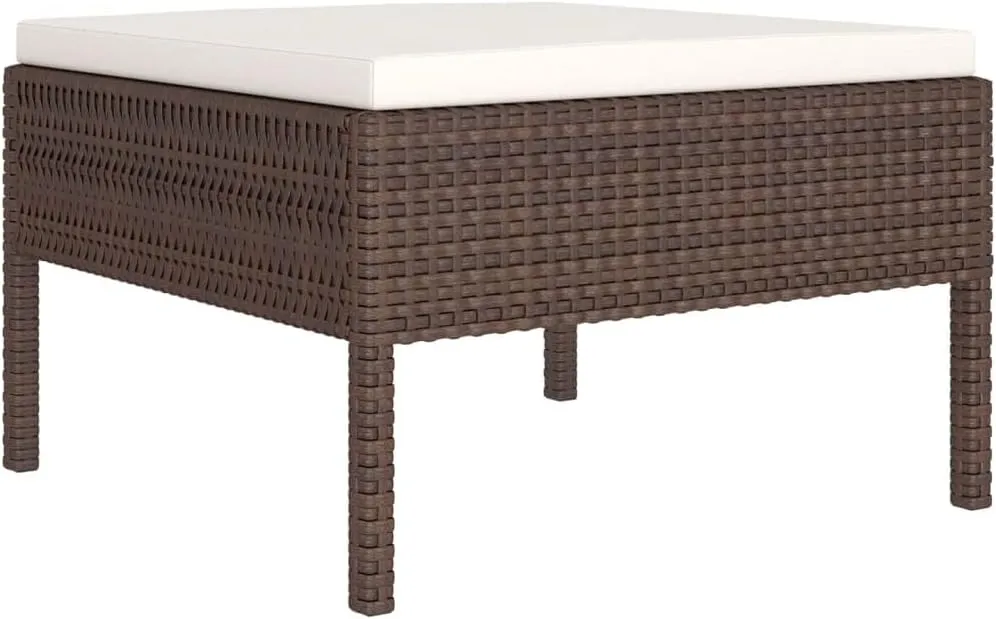 Outdoor Patio Furniture,5 Piece Patio Lounge Set with Cushions Poly Rattan BrownDesigned for Camping, Resting, Outdoors.
