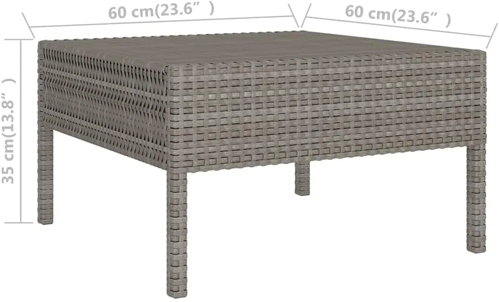 Outdoor Patio Furniture,8 Piece Patio Lounge Set with Cushions Poly Rattan GrayDesigned for Camping, Resting, Outdoors.
