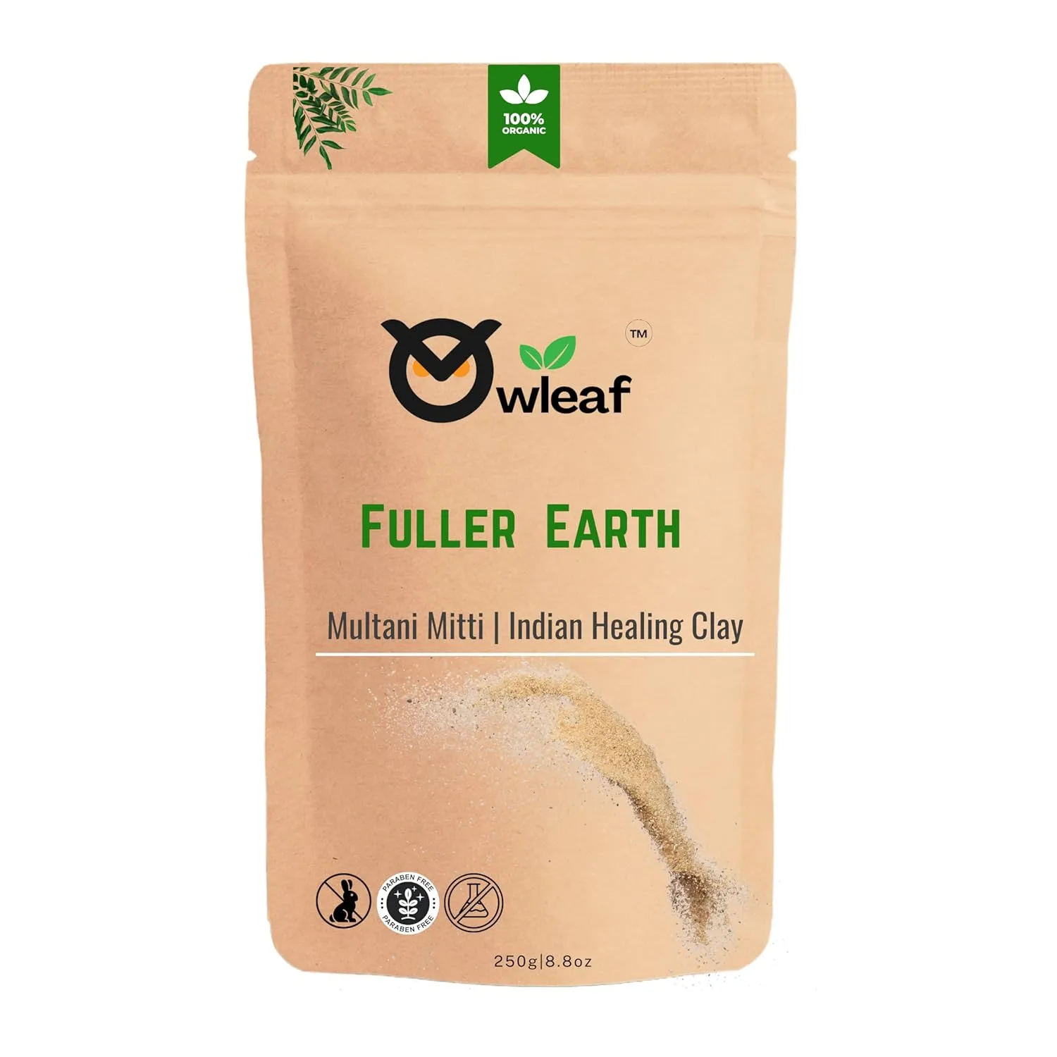 Owleaf’s 100% Pure Multani Mitti Powder – Natural Face Skin & Hair Care Powder (8.8oz)