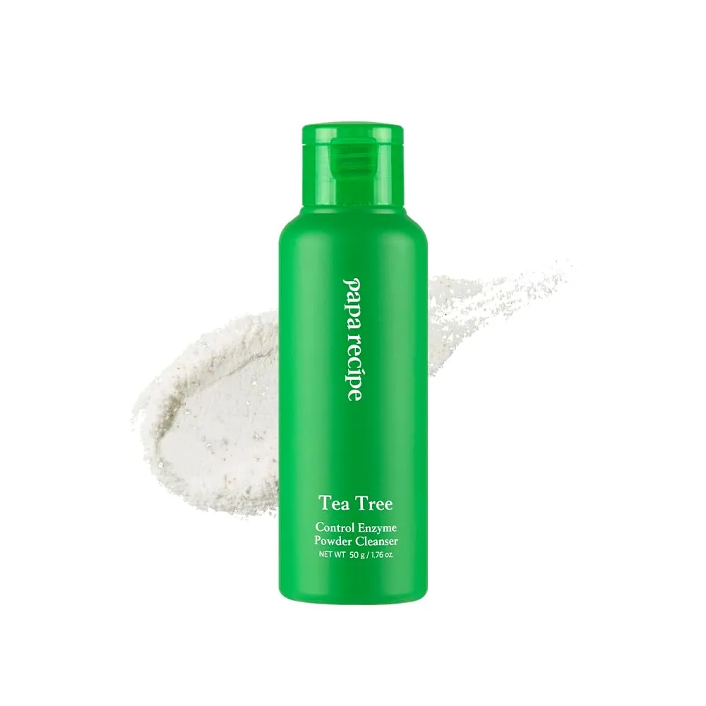 Papa Recipe Tea Tree Control Enzyme Powder Cleanser - Soft Exfoliating Facial Wash for Sensitive Skin (50g, 1.72oz) - Korean Skincare for Radiant, Smooth Complexion