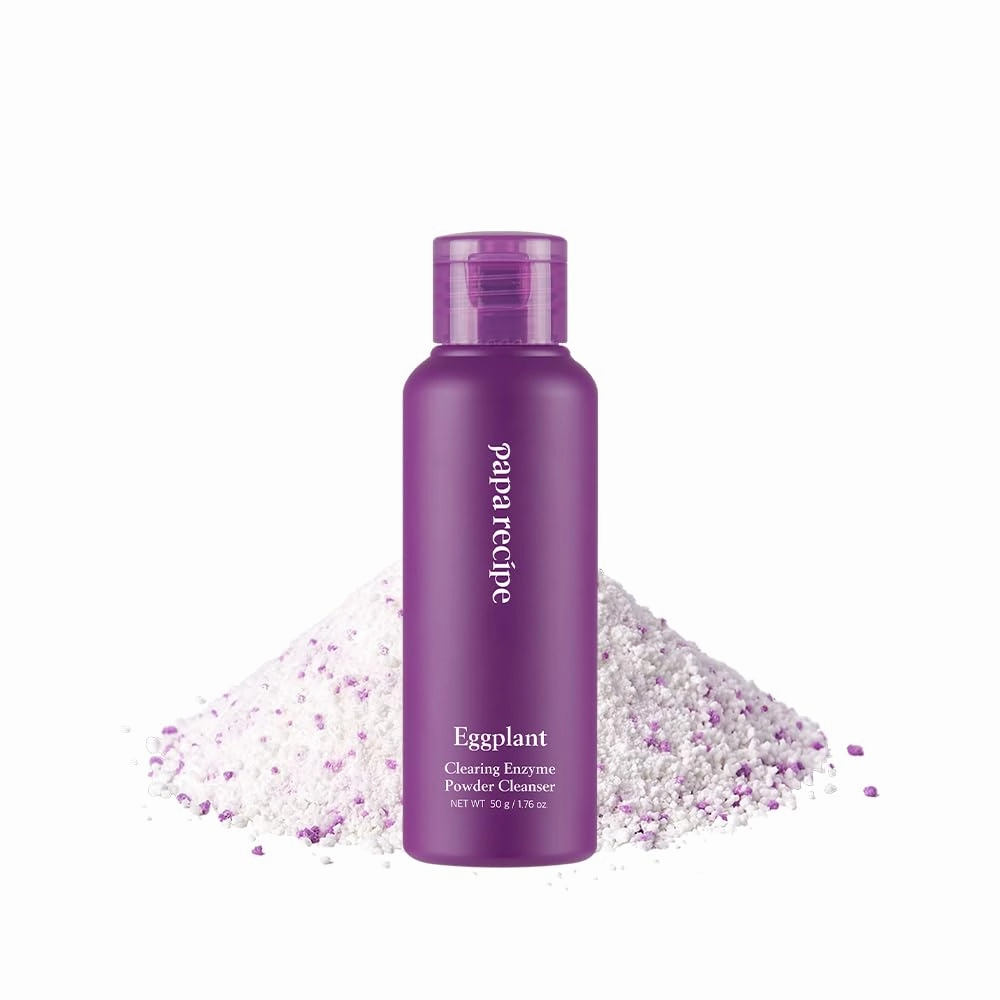 Papa Recipe Eggplant Control Enzyme Powder Cleanser - Soft Exfoliating Facial Wash for Sensitive Skin (50g, 1.72oz) - Korean Skincare for Radiant, Smooth Complexion, Safe for sensitive skin
