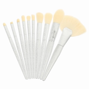 PartyKindom Makeup Brush Set 10-piece Collection Long Handle Eye Shadow Brush for Home Salon