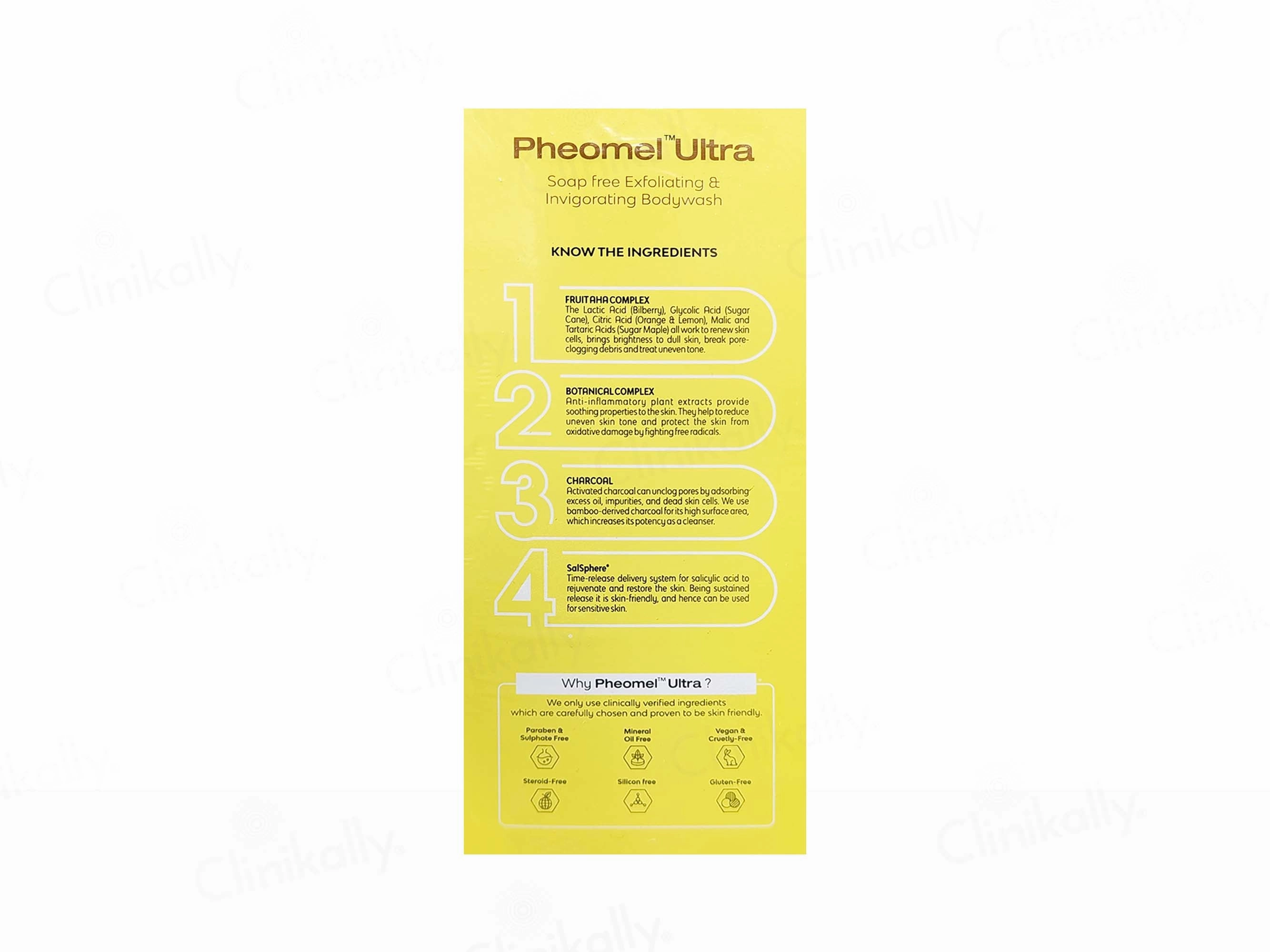 Pheomel Ultra Soap-Free Exfoliating & Invigorating Bodywash