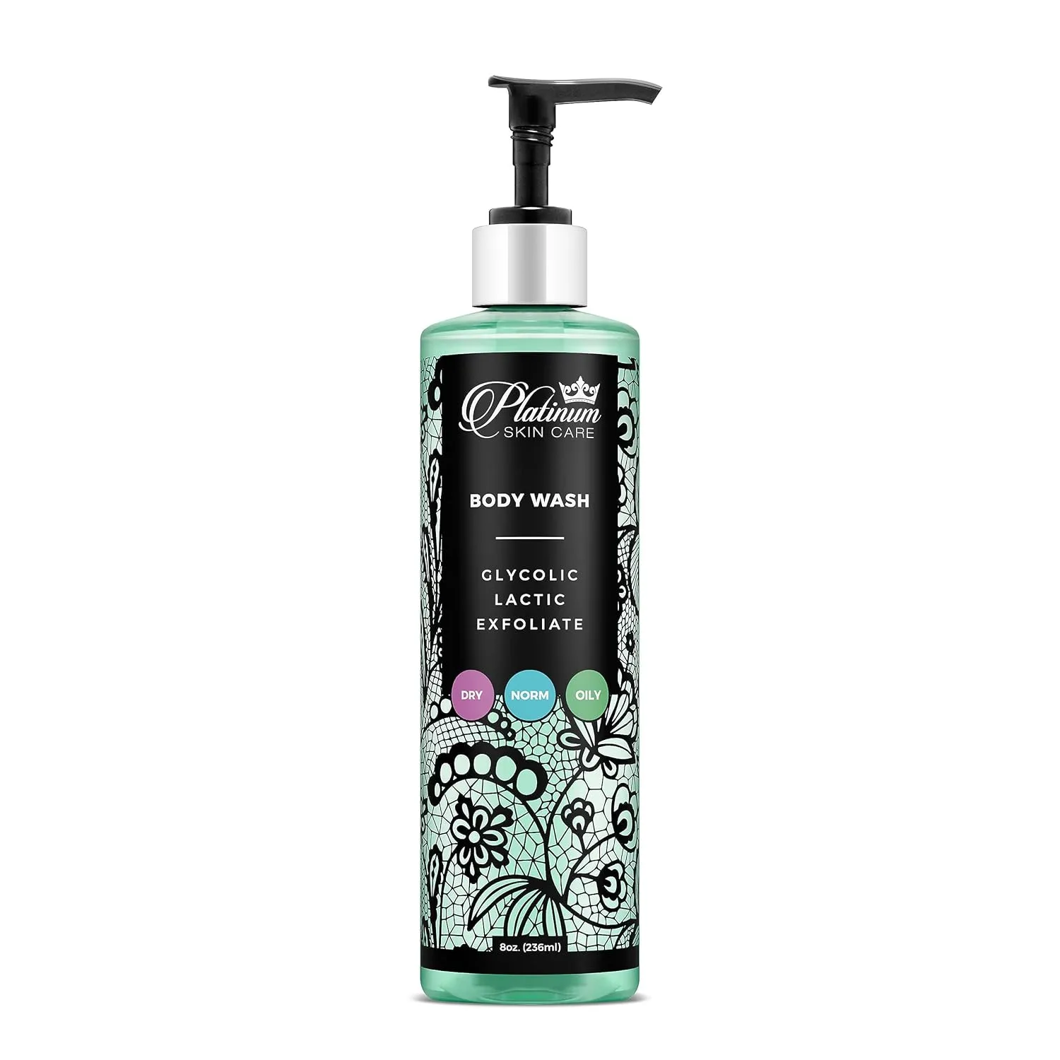 Platinum Skin Care Glycolic & Lactic Bodywash 8.5oz.