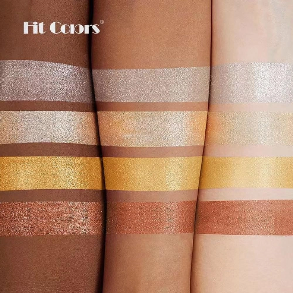 Plum Blossom Face Highlight and Contour Powder by Fit Colors, 3D Sculpted Highlight and Shadow (3, 1)