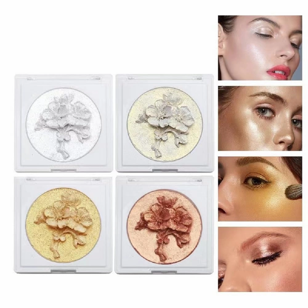 Plum Blossom Face Highlight and Contour Powder by Fit Colors, 3D Sculpted Highlight and Shadow (4, 1)