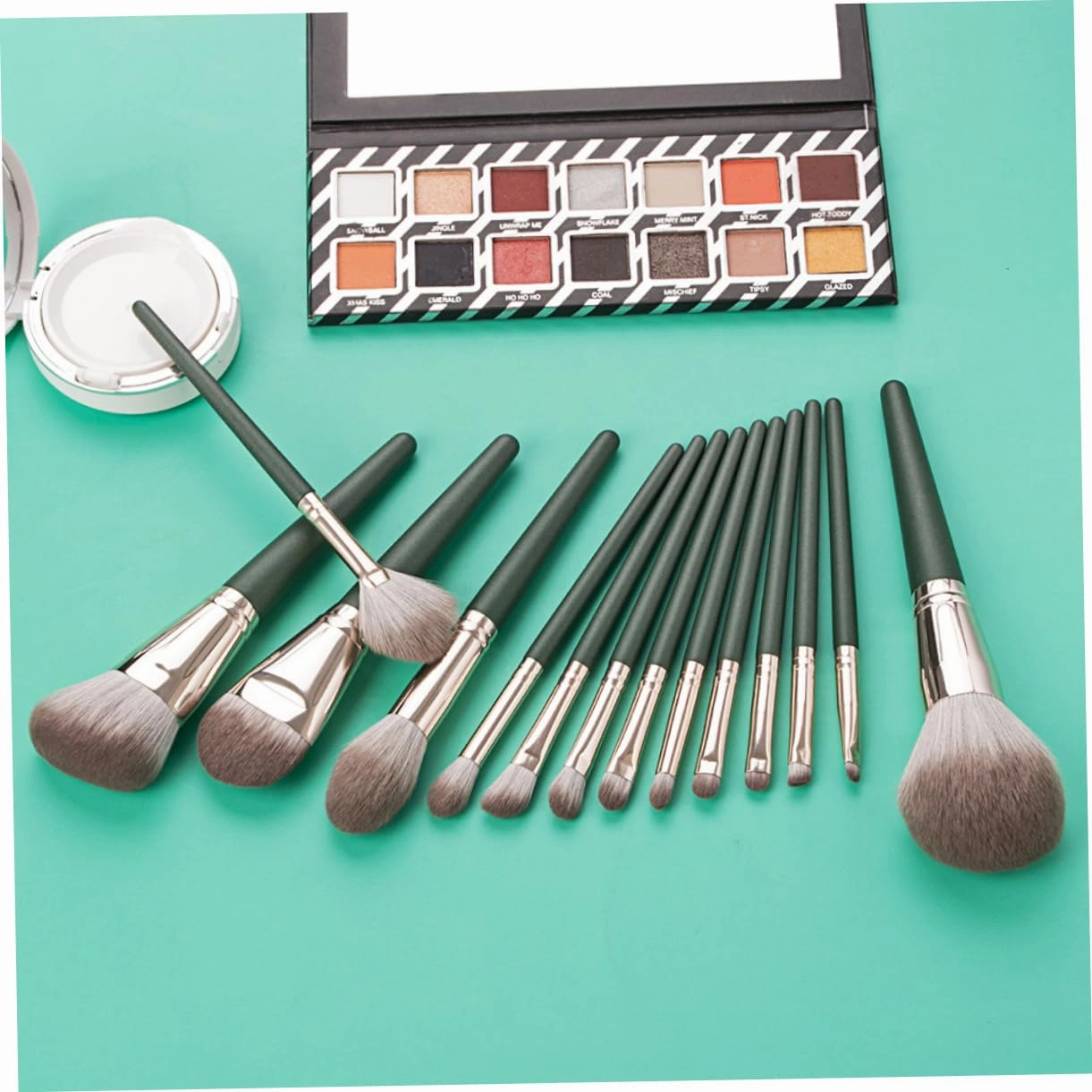 POPETPOP 14pcs Makeup Brush Set Case with Holder Makeup Brushes Kit for Women Professional Set for Daily Experimenting