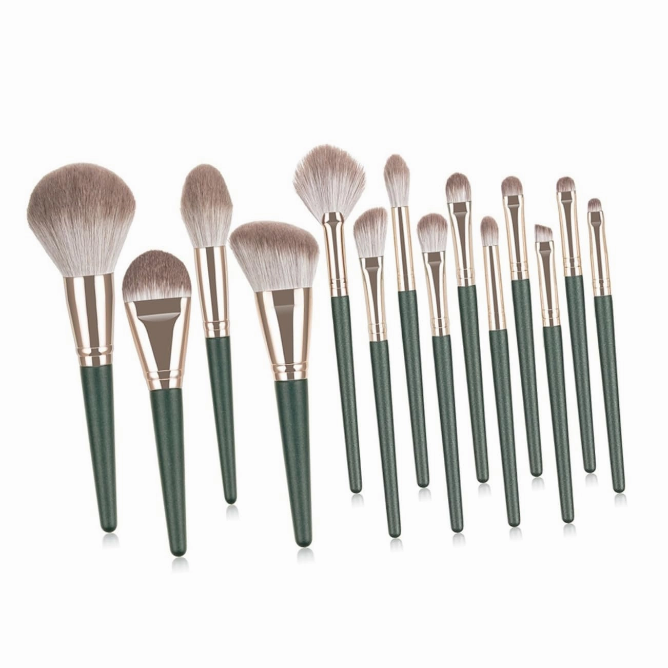 POPETPOP 14pcs Makeup Brush Set Case with Holder Makeup Brushes Kit for Women Professional Set for Daily Experimenting
