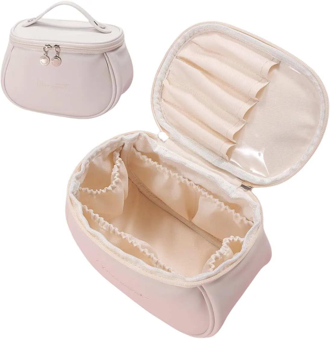 Premium Quality Bag with Dual Zippers Ample Storage and Durable Handle, Perfect for Women's Travel and Vanity Set