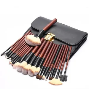 Professional 26pcs Makeup Brushes Set Eye Lip Face Cosmetic Make Up Brush Kit with Leather Bag Soft