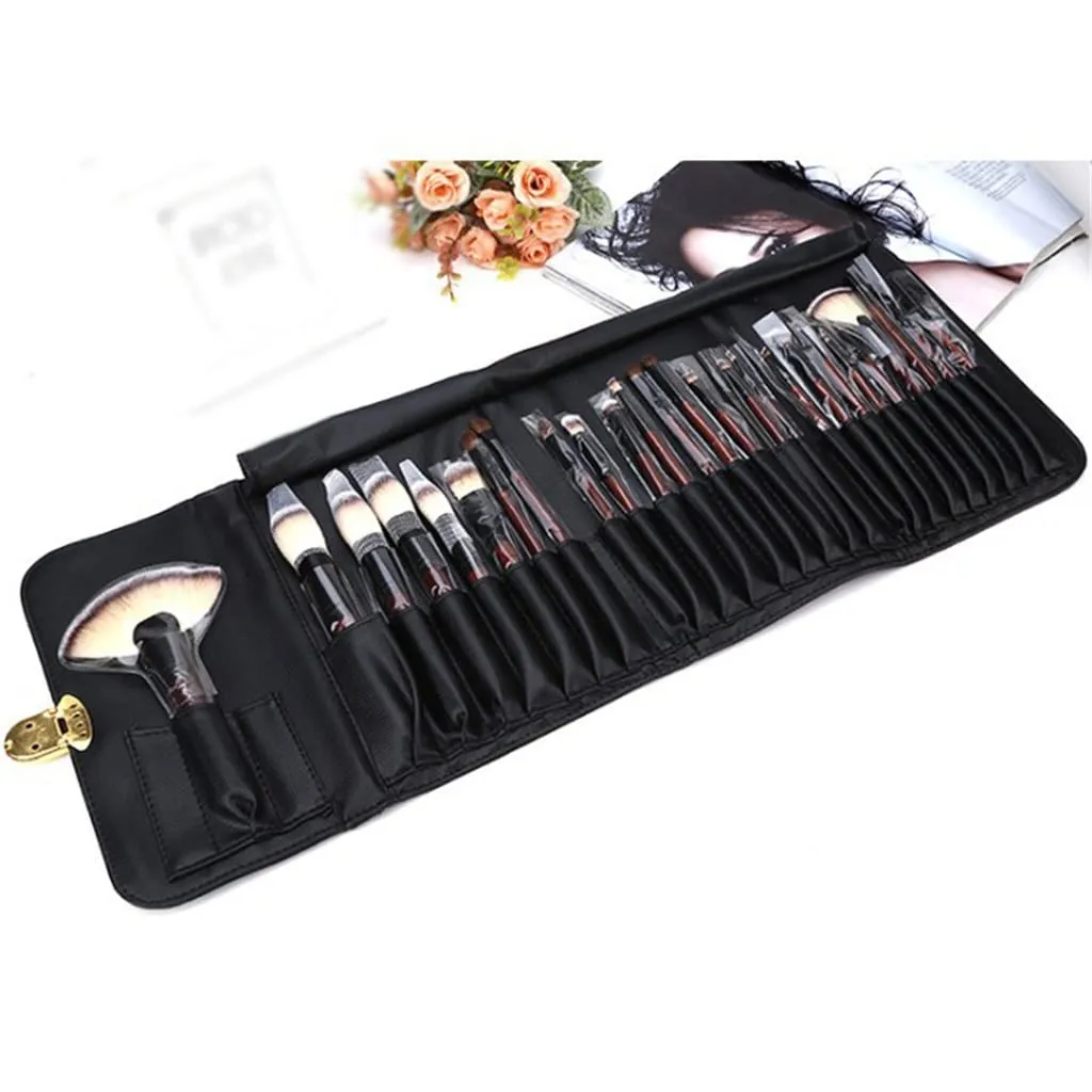 Professional 26pcs Makeup Brushes Set Eye Lip Face Cosmetic Make Up Brush Kit with Leather Bag Soft