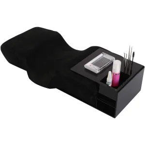 Professional Eyelash Extension Memory Foam Pillow With Acrylic Shelf Organizer Stand, Lash Extension Grafting Pillow Makeup Tool Display Cabinet Shelves with Velvet Pillowcase
