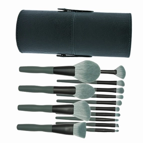 Professional Makeup Brush Kit 14-piece Set Bamboo Handle Makeup Tools Blending Contouring Highlighting Includes Storage Container