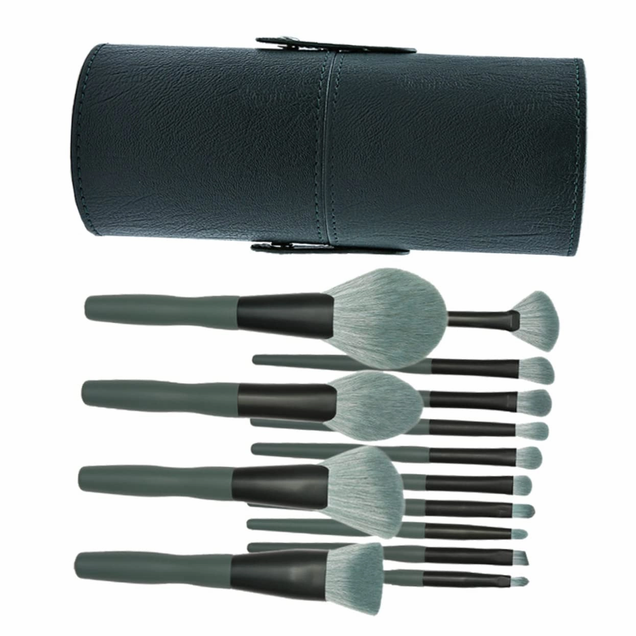 Professional Makeup Brush Kit 14-piece Set Bamboo Handle Makeup Tools Blending Contouring Highlighting Includes Storage Container
