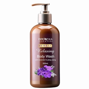 PRZX Body Wash For Women & Men, 500Ml Shower Gel Single Pump Bottle, 100% Natural Ylang Ylang Essential Oil & Lavender For A Soft And Smooth Skin, Ph Balanced Bodywash