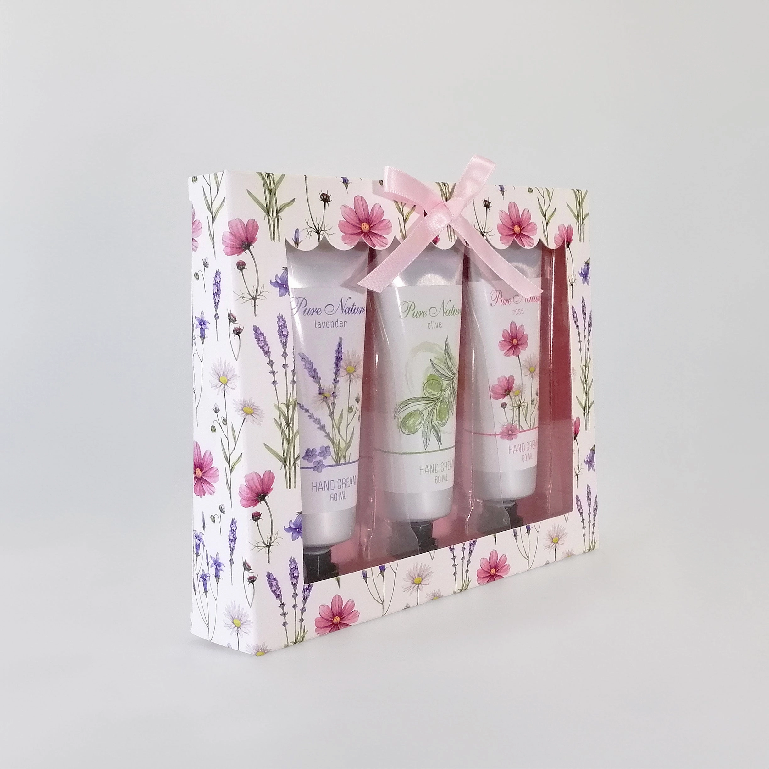 Pure Nature - Floral Hand Cream Gift Set - Lavender, Olive, and Rose