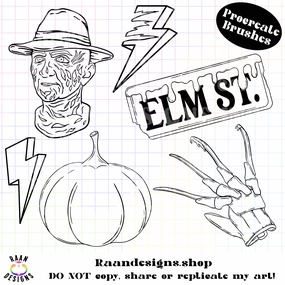 RAAN Freddy Brushset- 6 Procreate Stamp Set